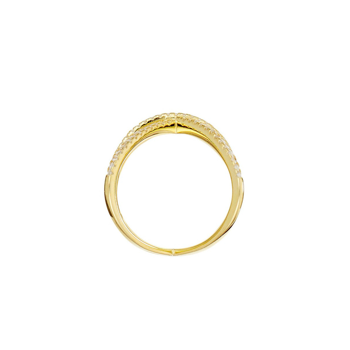 Bague vermeil jaune et oxydes de zirconium "Voie Lactée"