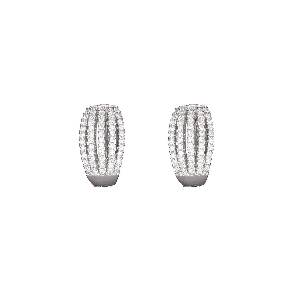 Boucles d'oreilles alégria en argent 925 Boucles d'oreilles argent et oxydes de zirconium "Alégria"