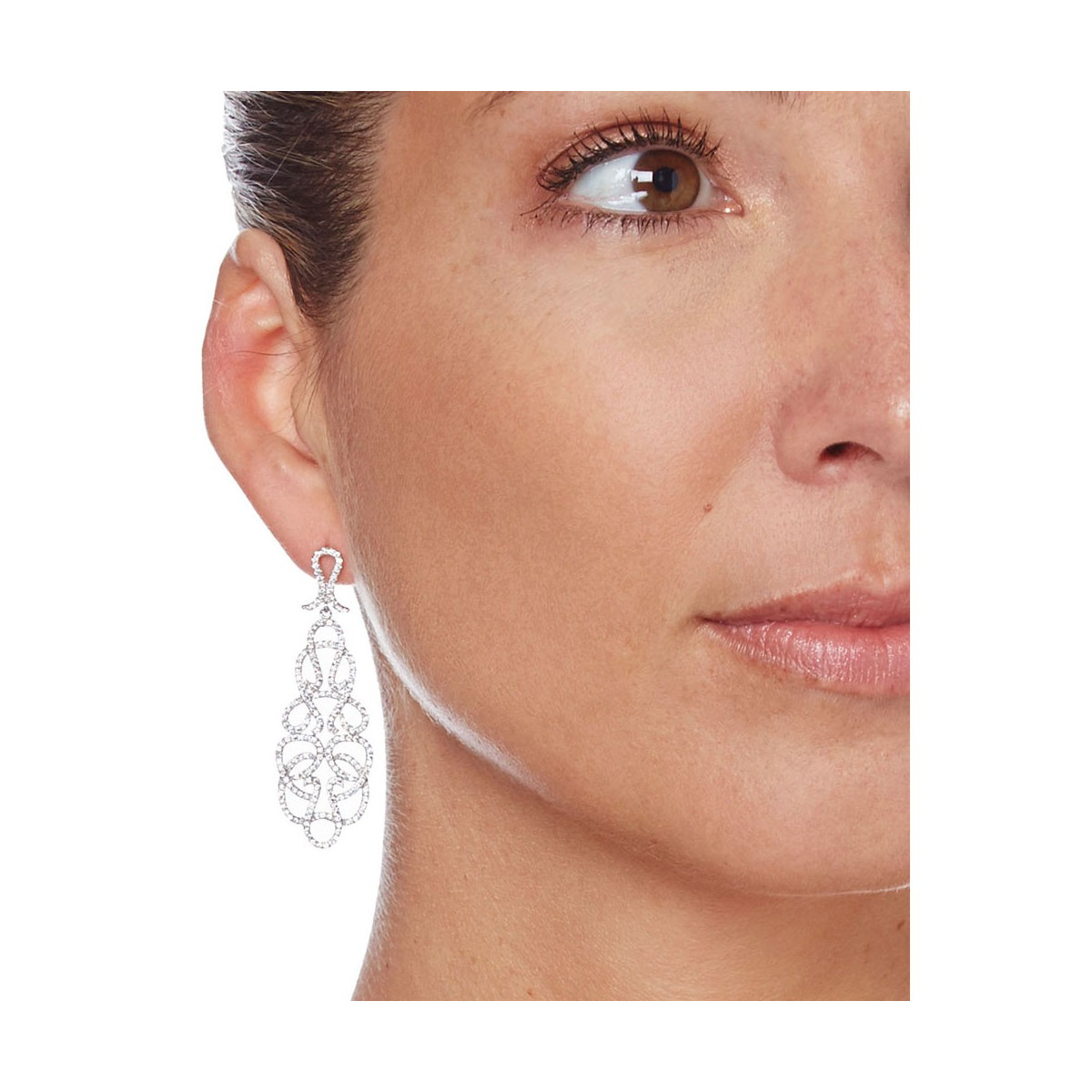 Boucles d'oreilles argent et oxydes de zirconium "Arabesque Fever"