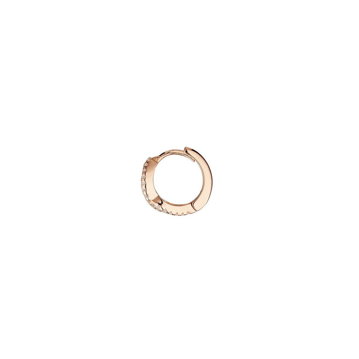 Boucles d'oreilles vermeil rose et oxydes de zirconium "Créole Douce Vague"