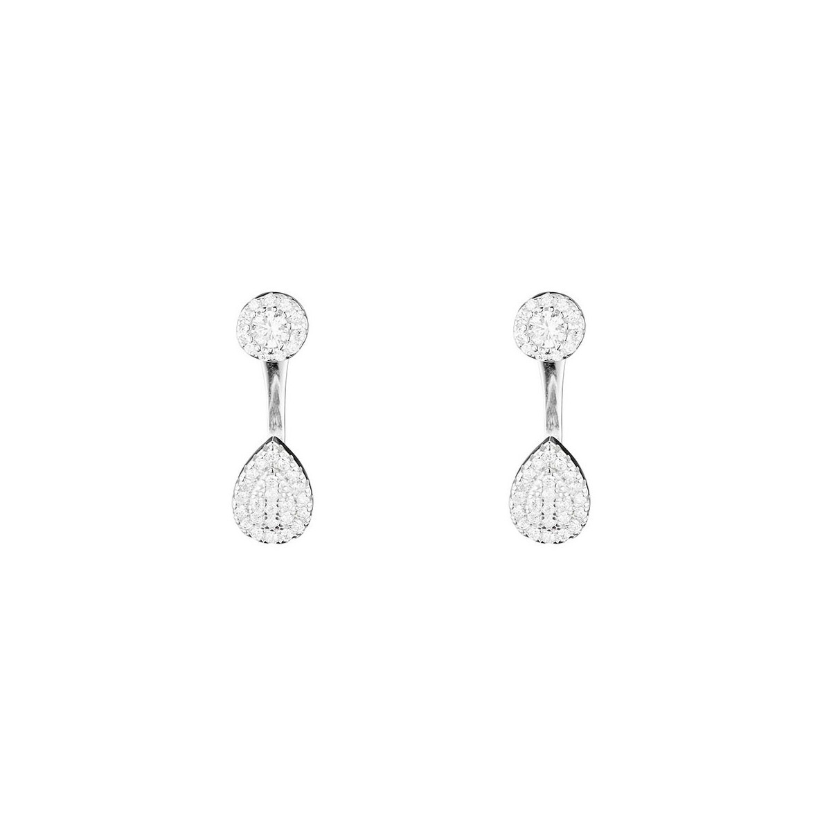 Boucles d'oreilles goutte olympia en argent 925 Boucles d'oreilles argent et oxydes de zirconium "Goutte Olympia"