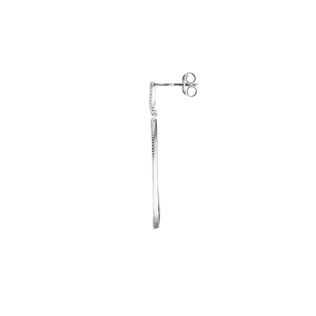 Boucles d'oreilles argent et oxydes de zirconium "Larmes Majestueuses"