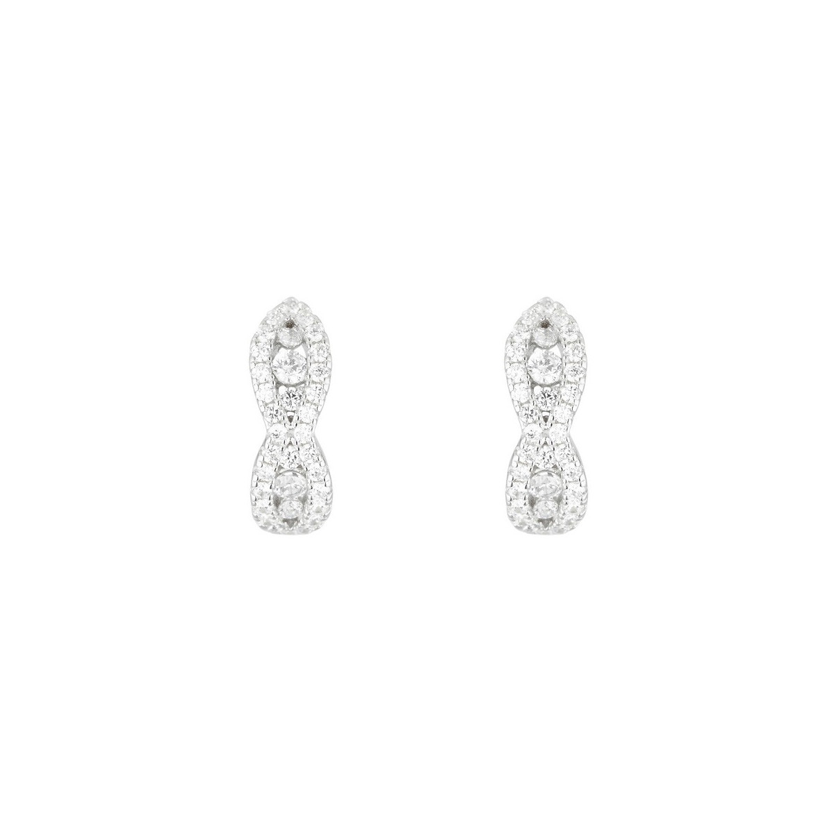 Boucles d'oreilles oriane en argent 925 Boucles d'oreilles argent et oxydes de zirconium "Oriane"