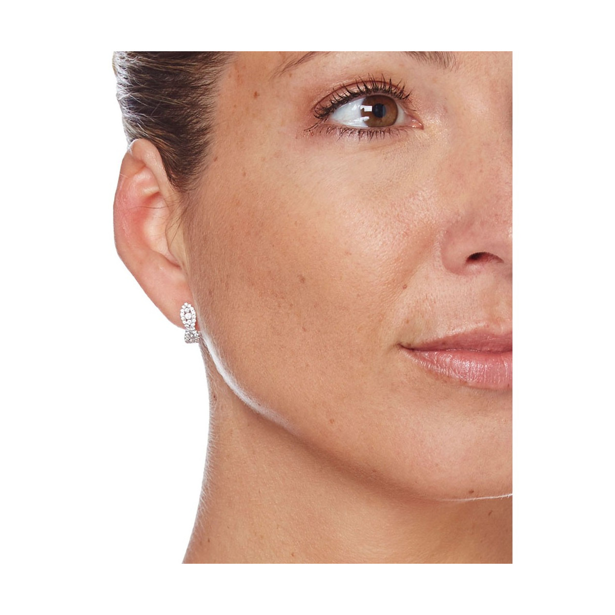 Boucles d'oreilles argent et oxydes de zirconium "Oriane"