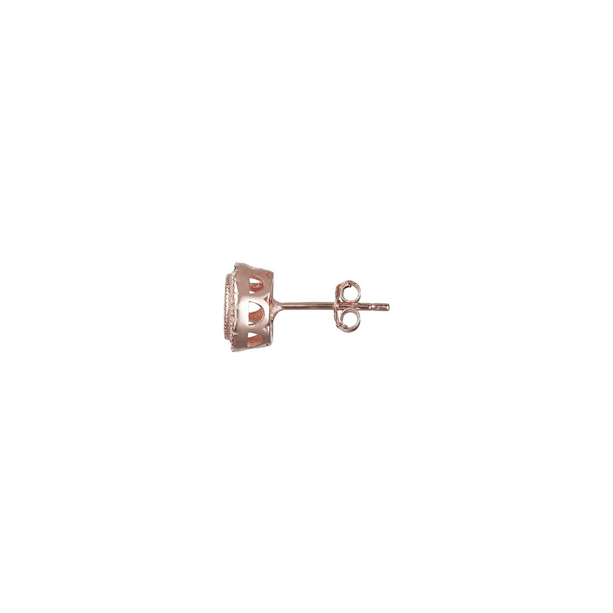 Boucles d'oreilles vermeil rose et oxydes de zirconium "Puces en folie"
