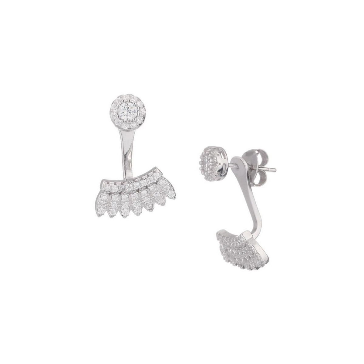 Boucles d'oreilles safari chic en argent 925 Boucles d'oreilles argent et oxydes de zirconium "Safari Chic"