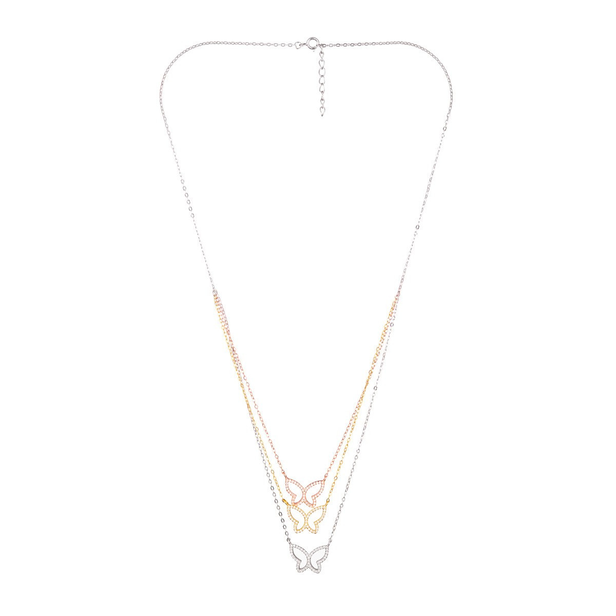 collier argent tricolore collier argent tricolore