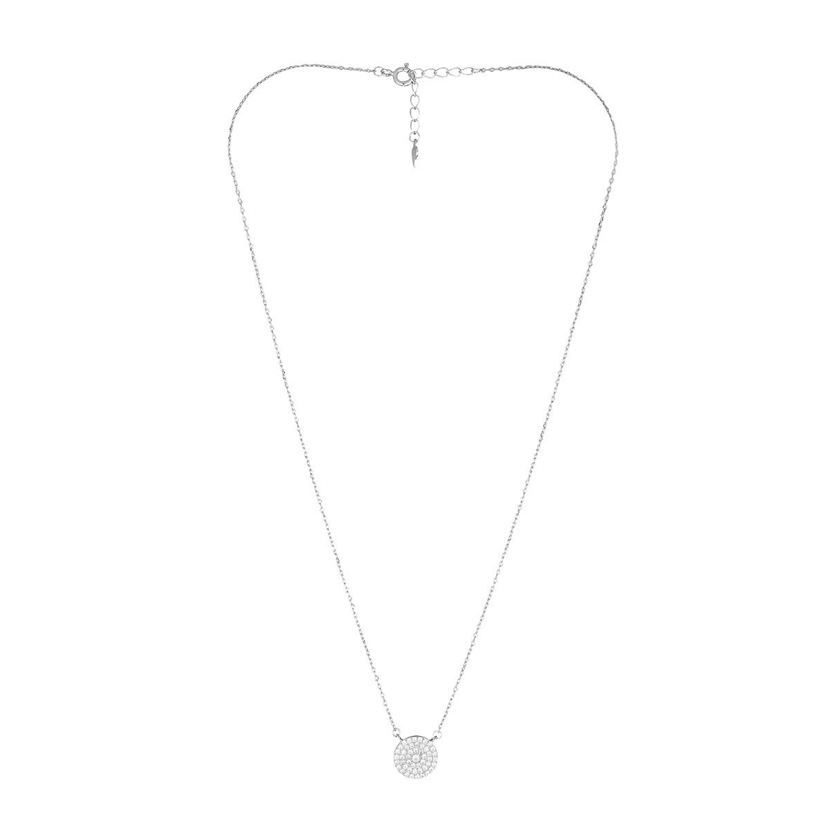 Collier argent et oxydes de zirconium Soleil de mon coeur