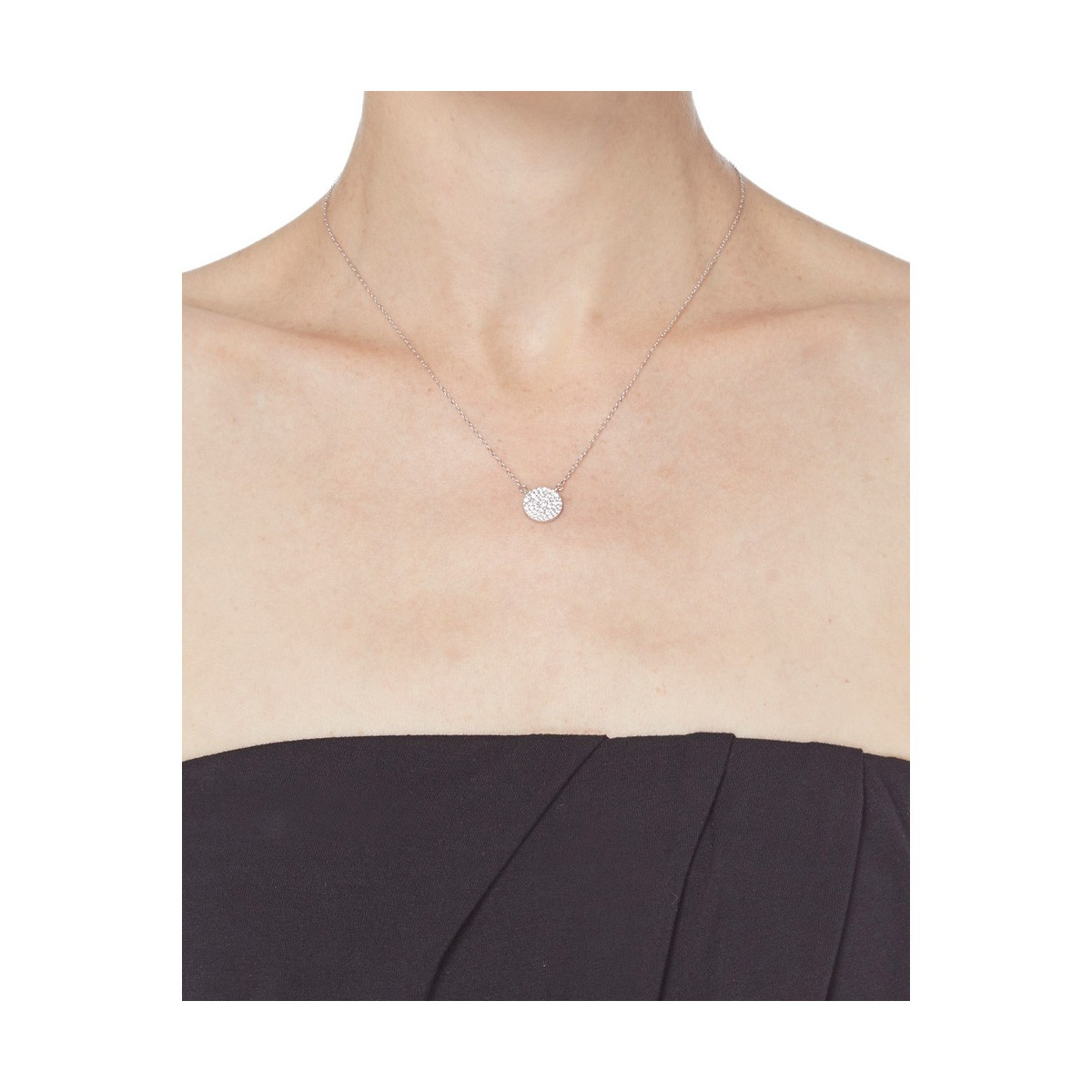Collier argent et oxydes de zirconium Soleil de mon coeur