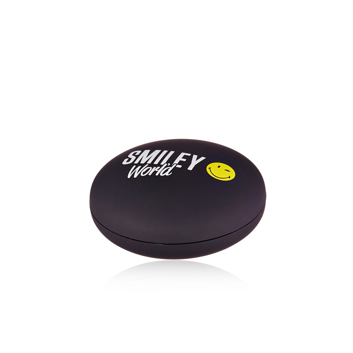 Bracelet cordon Smiley vermeil jaune et cordon noir "Sympa"