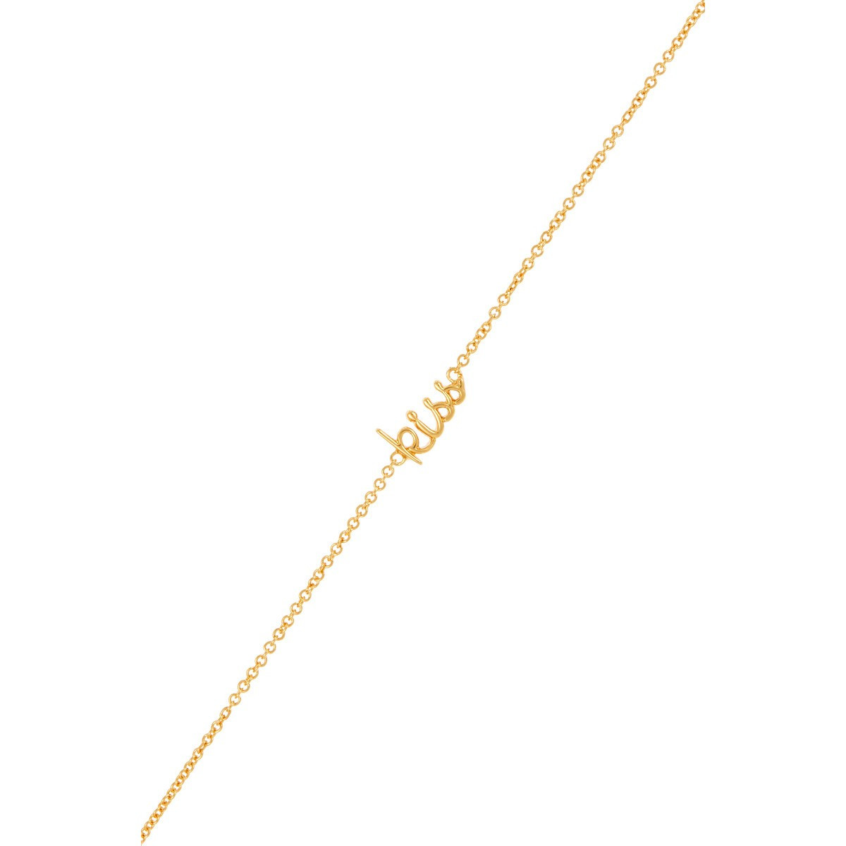 Bracelet Jonc à message "BRACELET KISS" doré "KISS" bracelet chaine et fil lettering à message doré