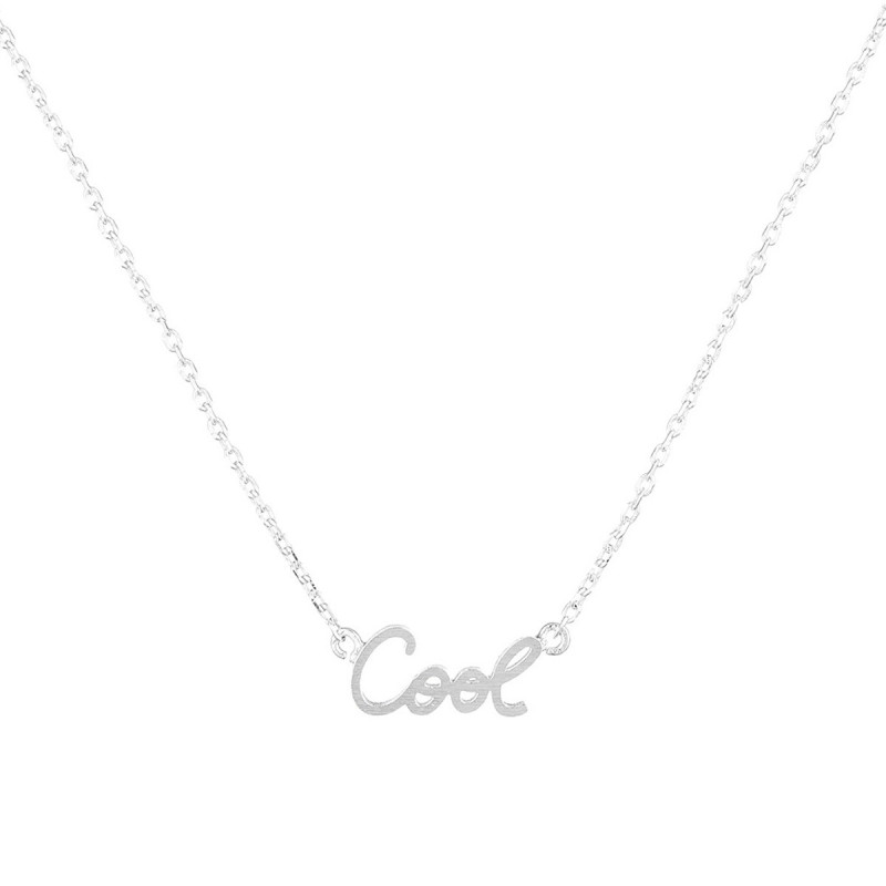 "cool" collier argenté à message