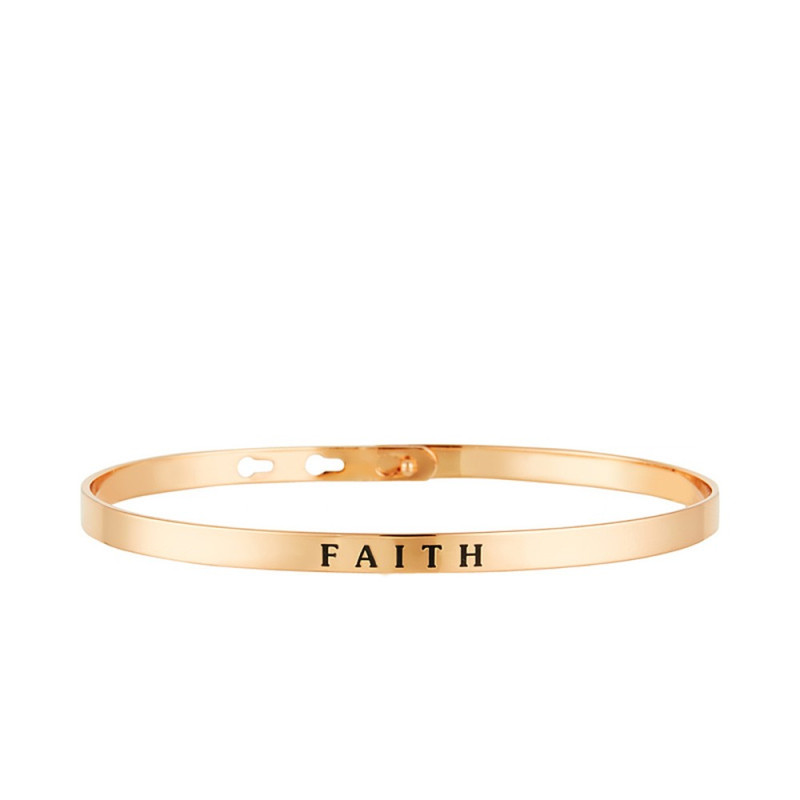 Bracelet Jonc à message "FAITH" rosé Bracelet Jonc à message "FAITH" rosé