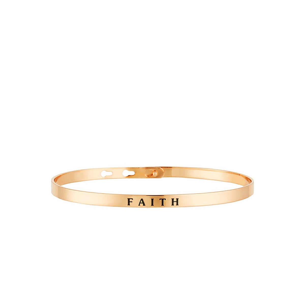 Bracelet Jonc à message "FAITH" rosé "FAITH" bracelet jonc rosé à message