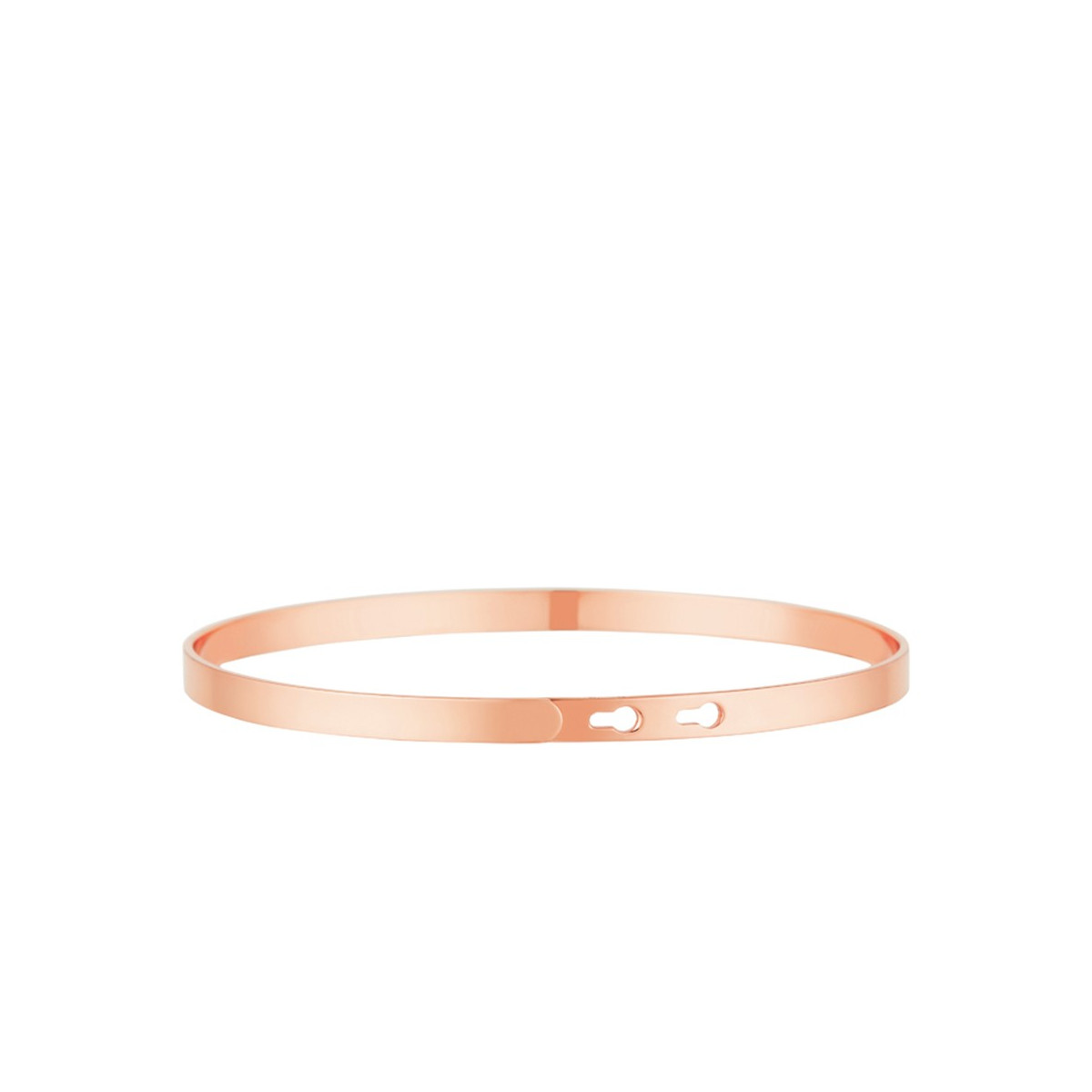 "COEUR À PRENDRE" bracelet jonc rosé à message