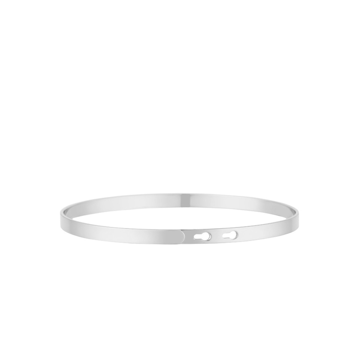 "TAKE A WALK ON THE WILD SIDE" bracelet jonc argenté à message