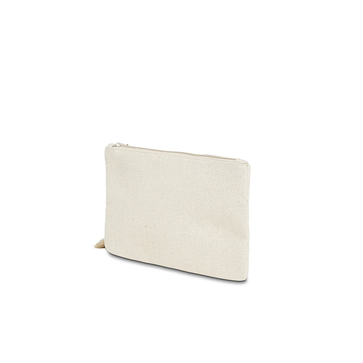 Petite pochette à message "PIPELETTE" Beige et Rose