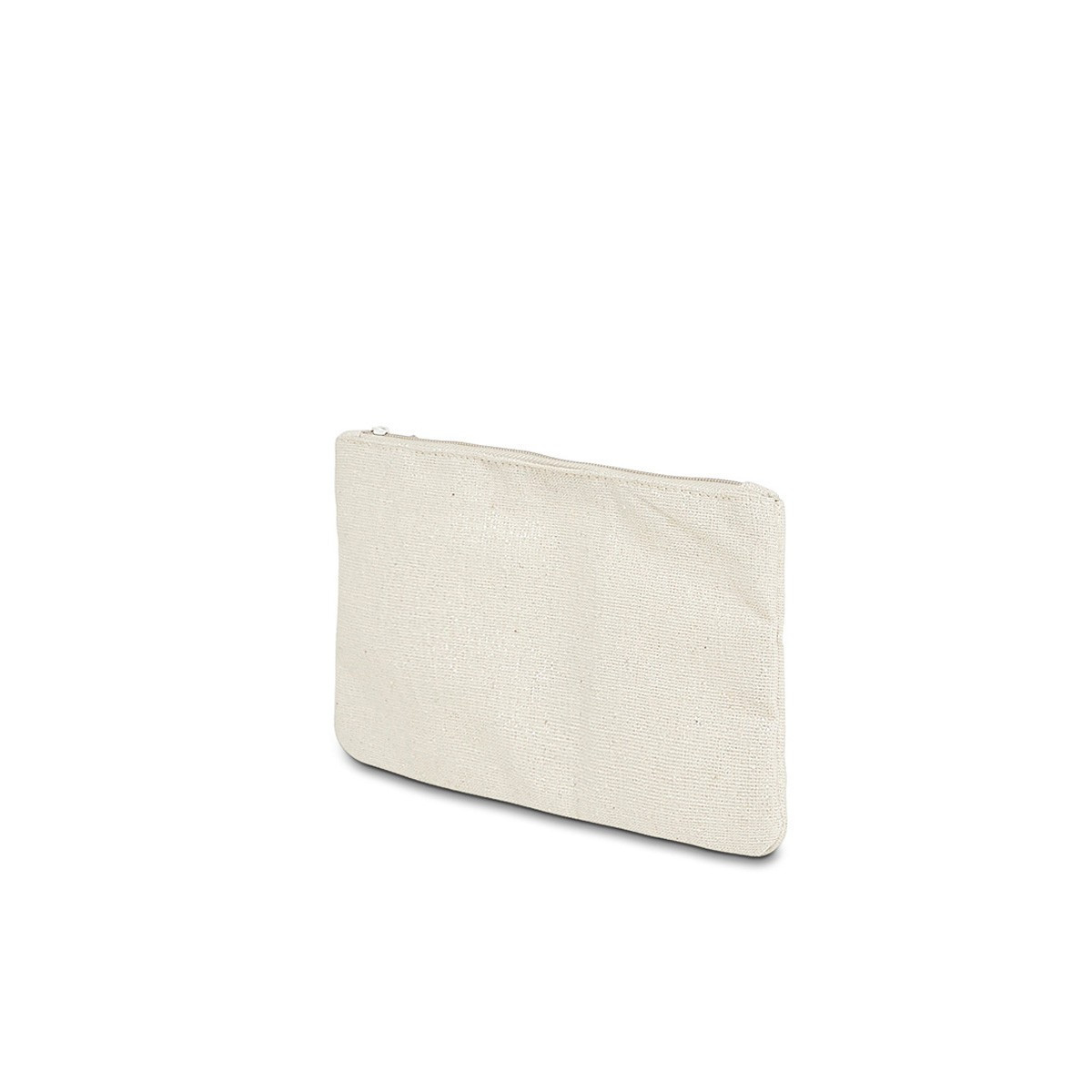Petite pochette à message beige "LA NUIT JE PENSE LE JOUR JE REVE" argenté