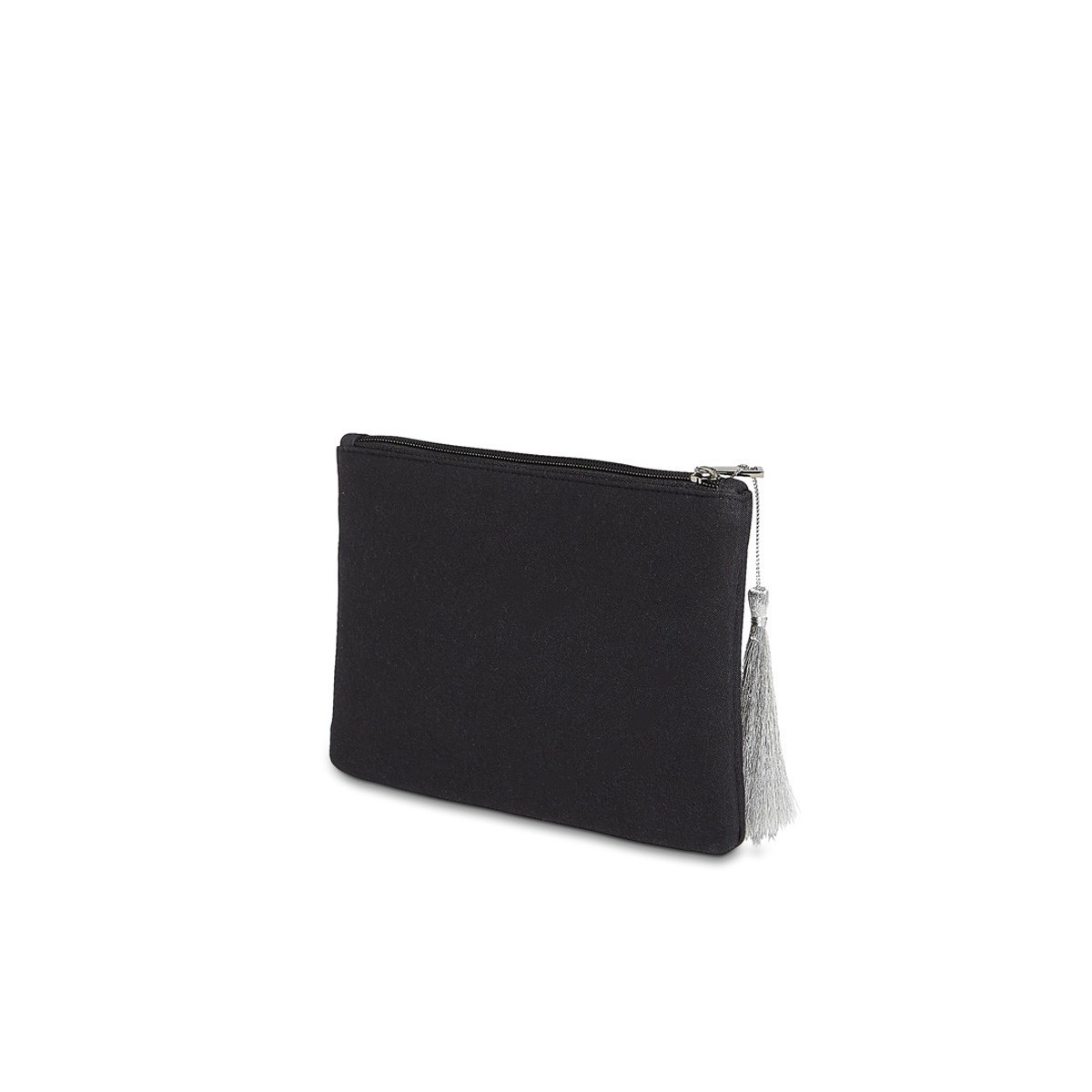 Grande pochette à message "PARISIENNE" Noire et Argenté
