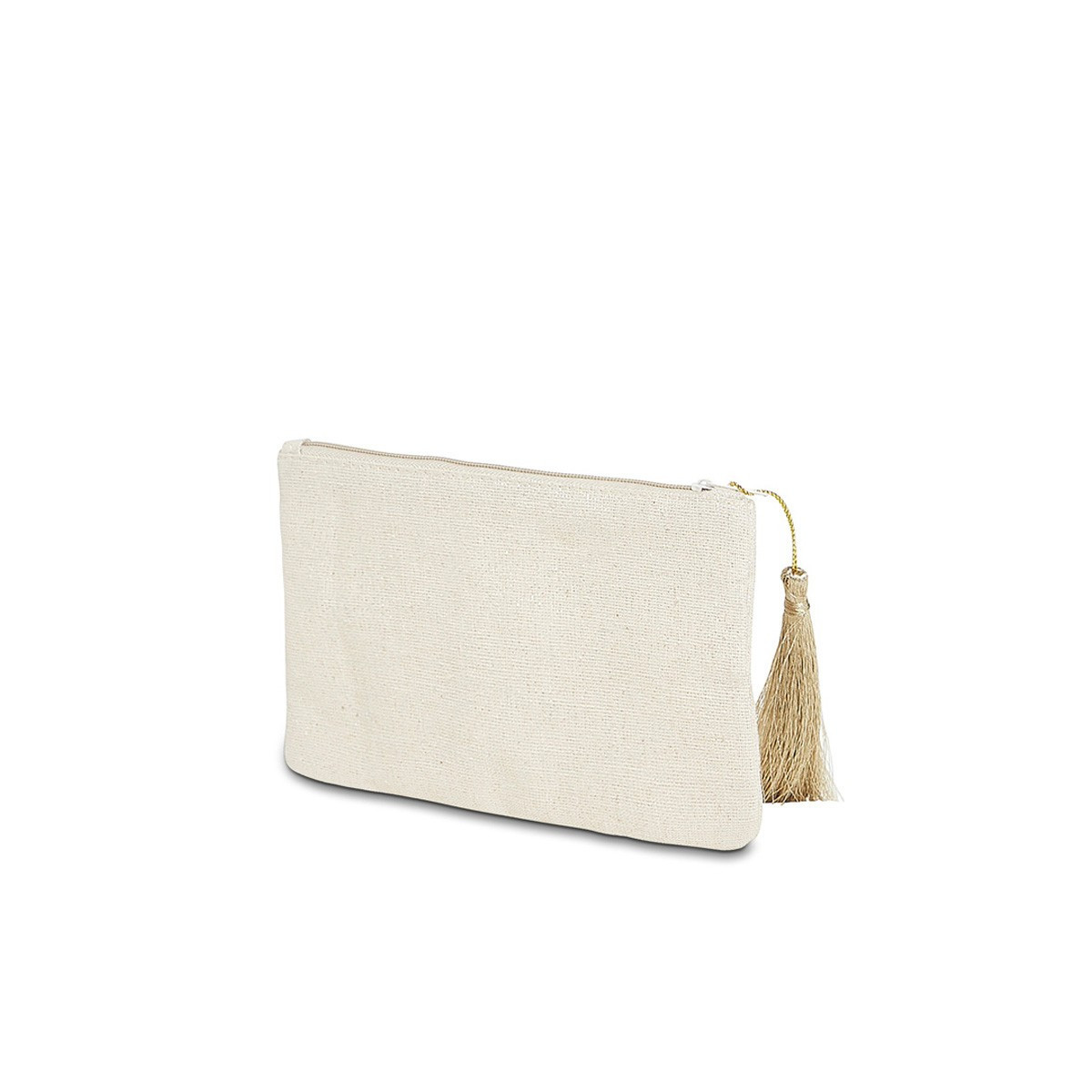 Petite pochette à message "SECRETS DE MAMAN" Beige et Doré