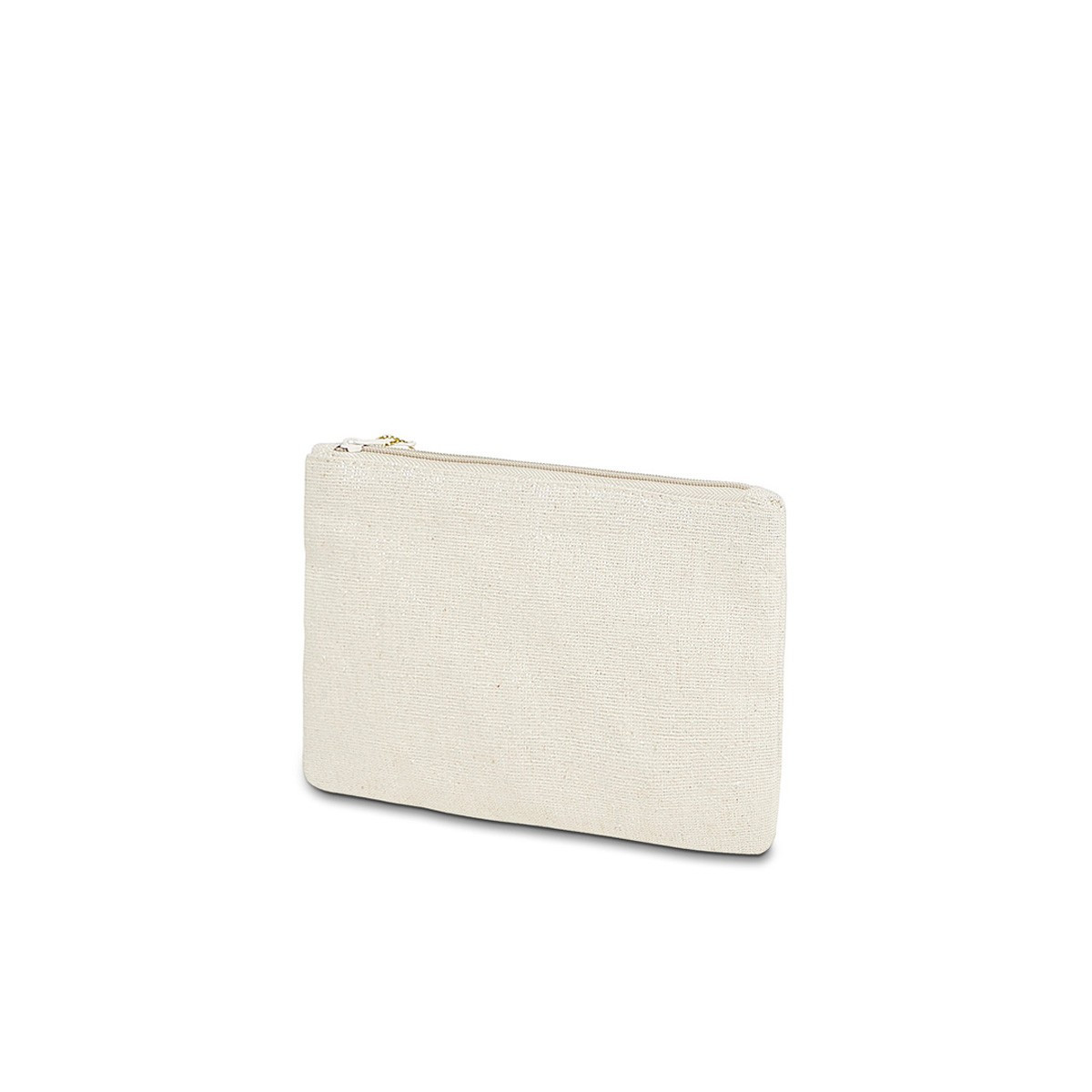 Petite pochette à message "TELLE MÈRE, TELLE FILLE" Beige et Doré