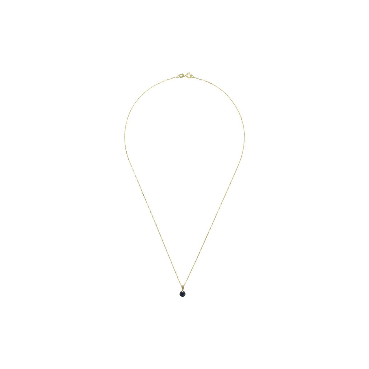 Pendentif + Chaîne femme puce Or Jaune 375 et Saphir Pendentif Or Jaune et Saphir 0,70 carats "Puce" + chaîne argent doré offerte
