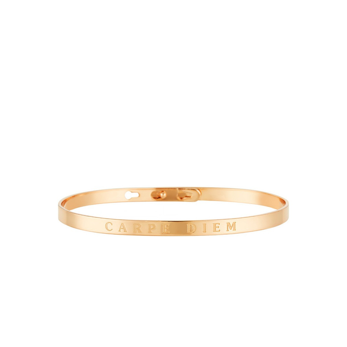 Bracelet à message "Carpe Diem" Laiton rosé