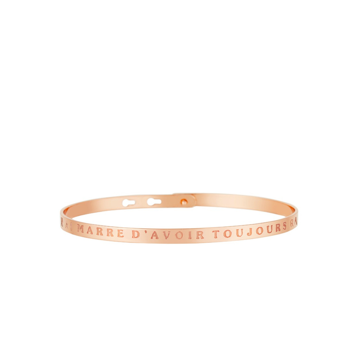 Bracelet à message "J'en ai marre d'Avoir Toujours Raison" Laiton rosé