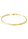 Bracelet Jonc avec phrase en laiton doré MEILLEURE SOEUR DU MONDE