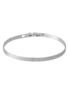 Bracelet Jonc à message en laiton argenté MEILLEURE NOUNOU DU MONDE