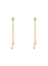 Boucles d'oreilles or jaune "Pluie doréese"