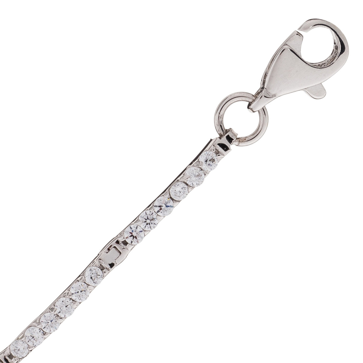 Bracelet chaine or blanc et oxydes de zirconium "Sincérité"