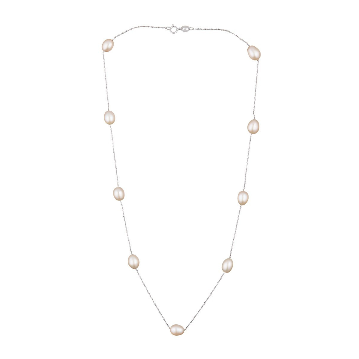 Collier argent et perles de culture Roses "Olivier"