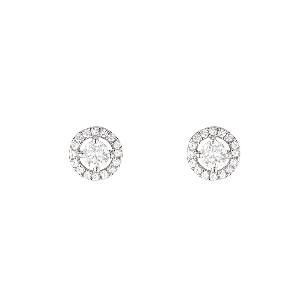 Boucles d'oreilles argent et oxydes de zirconium "Eclatante"