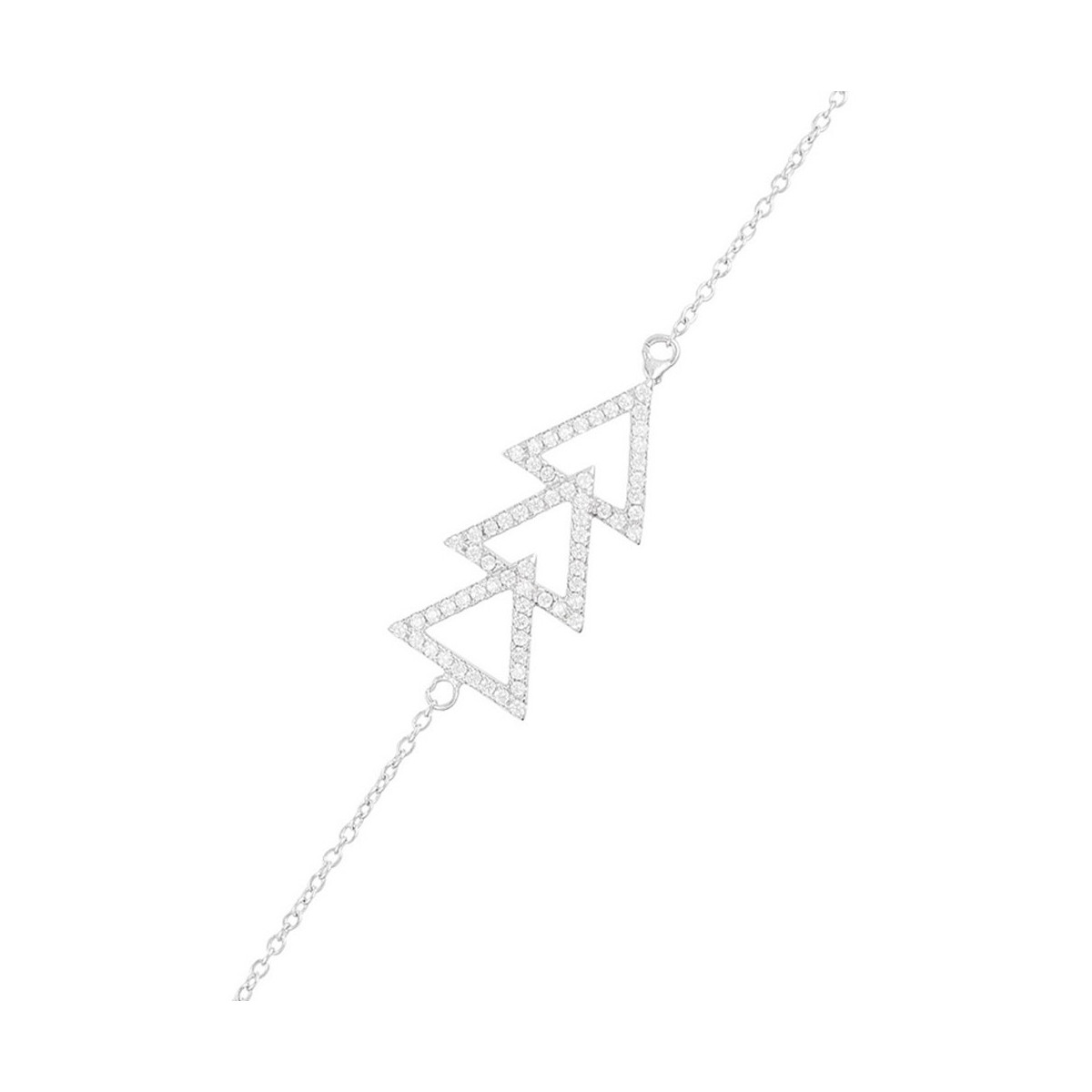 Bracelet chaine argent et oxydes de zirconium "Gabriella"