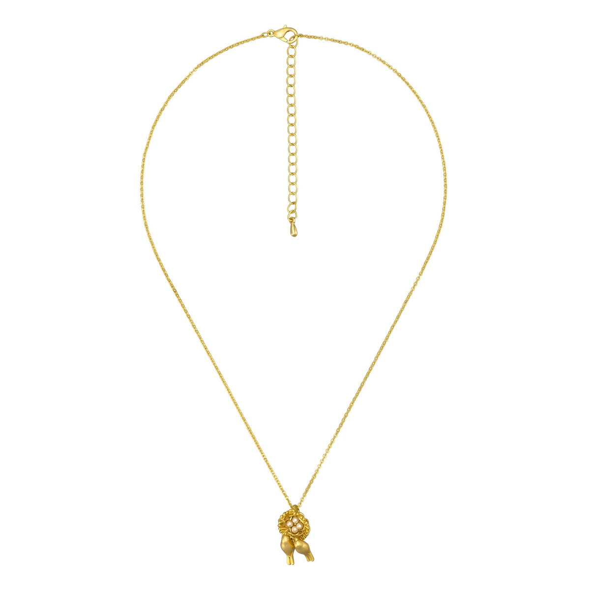 Collier laiton Doré "La Famille Mésanges"