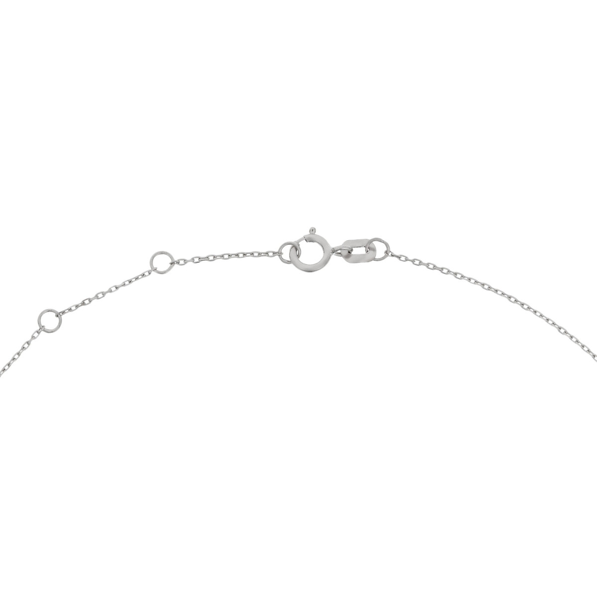 Collier "Bouclier" Or Blanc et Diamants