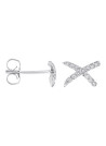 Boucles d'oreilles Or Blanc et Diamants 0,12 carat " LIFE"