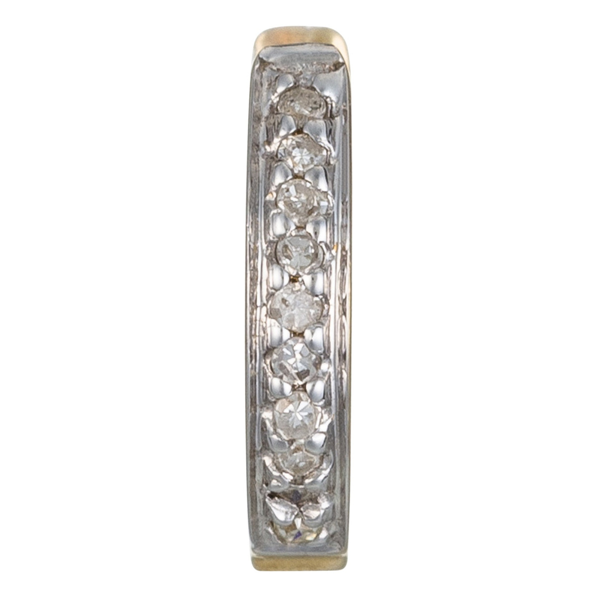 Boucles d'oreilles Or Jaune et Diamants 0,06 carat "ANNEAU PM" Boucles d'oreilles "Louée" Or jaune et Diamant