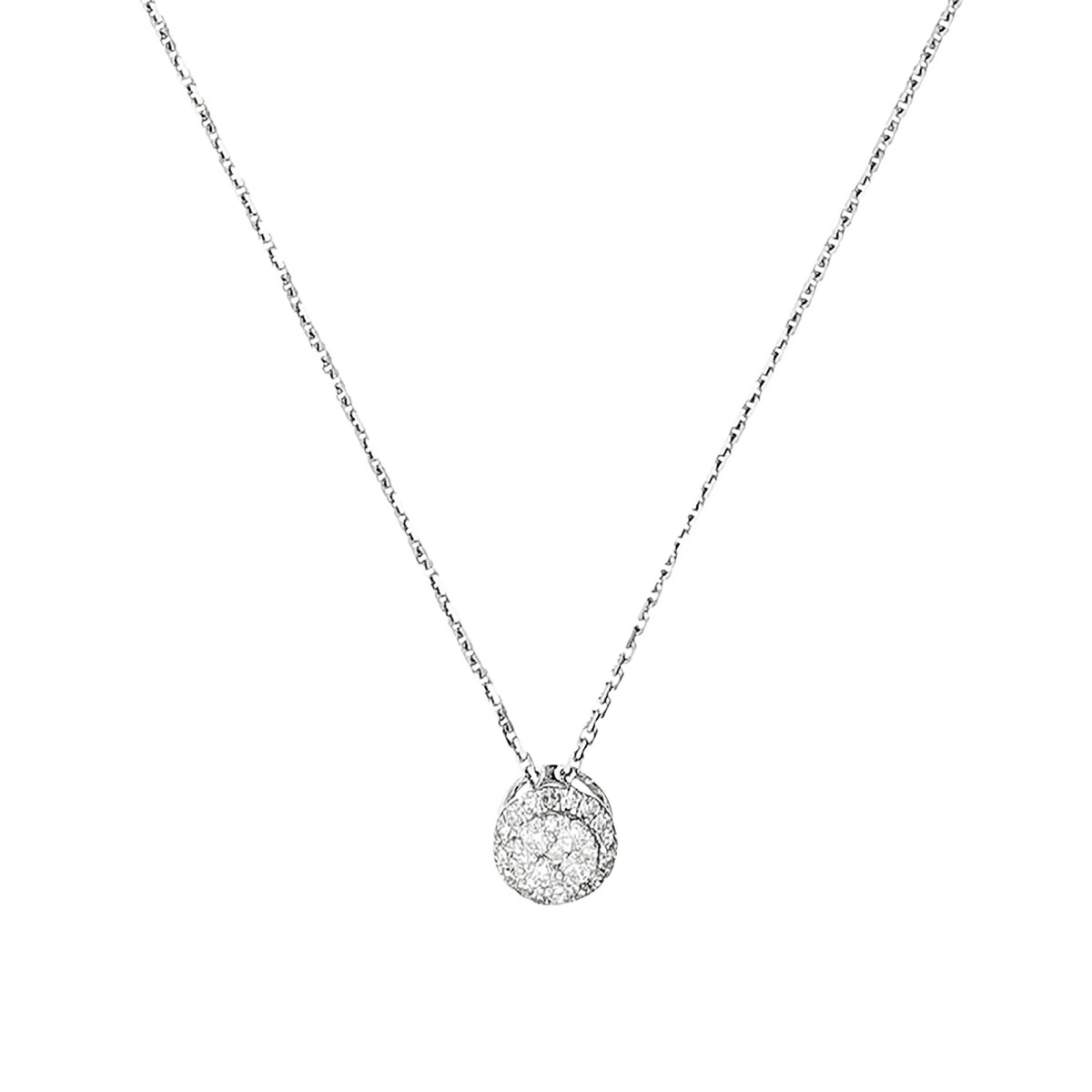 Pendentif "Douceur Éblouissante" Or blanc et Diamant