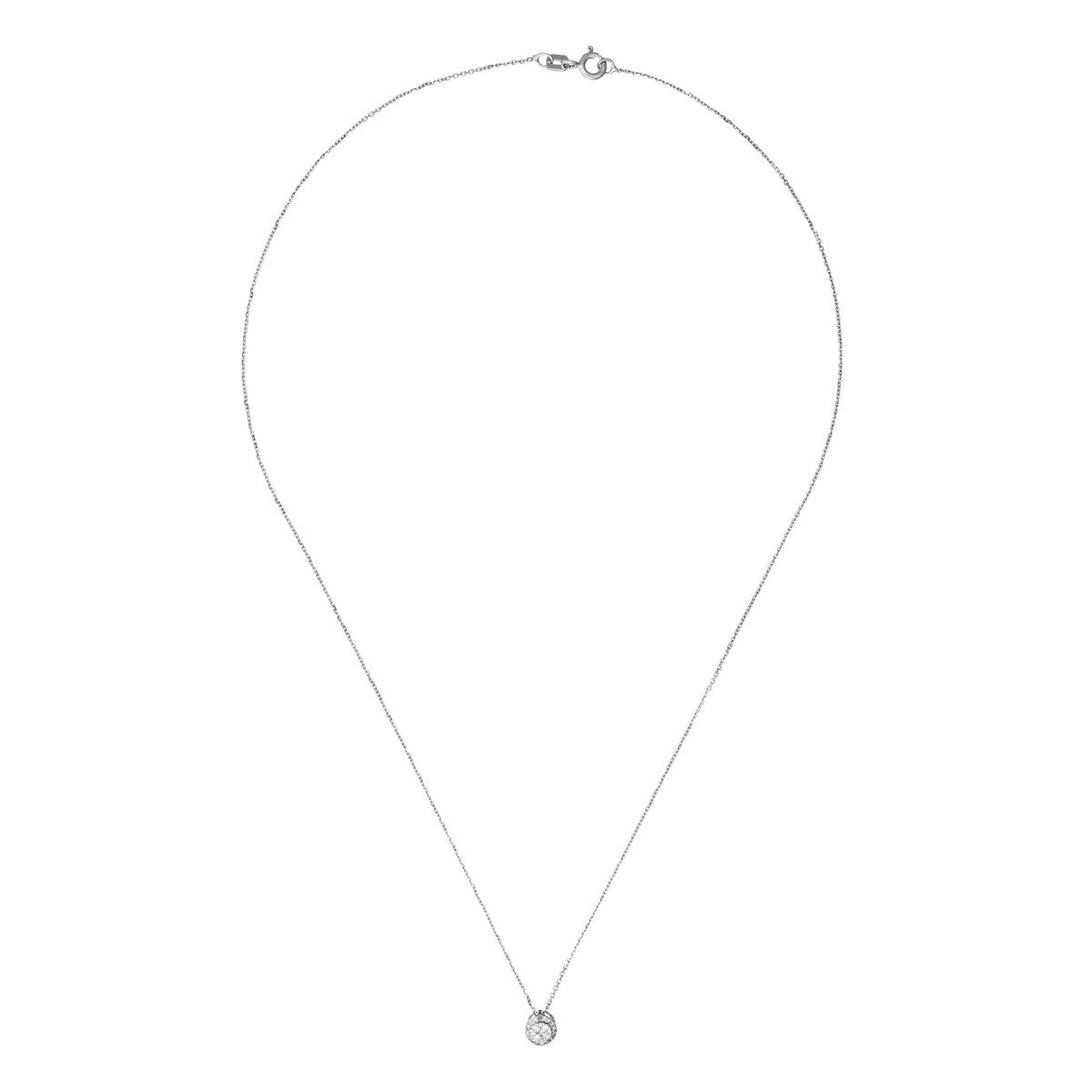 Pendentif "Douceur Éblouissante" Or blanc et Diamant