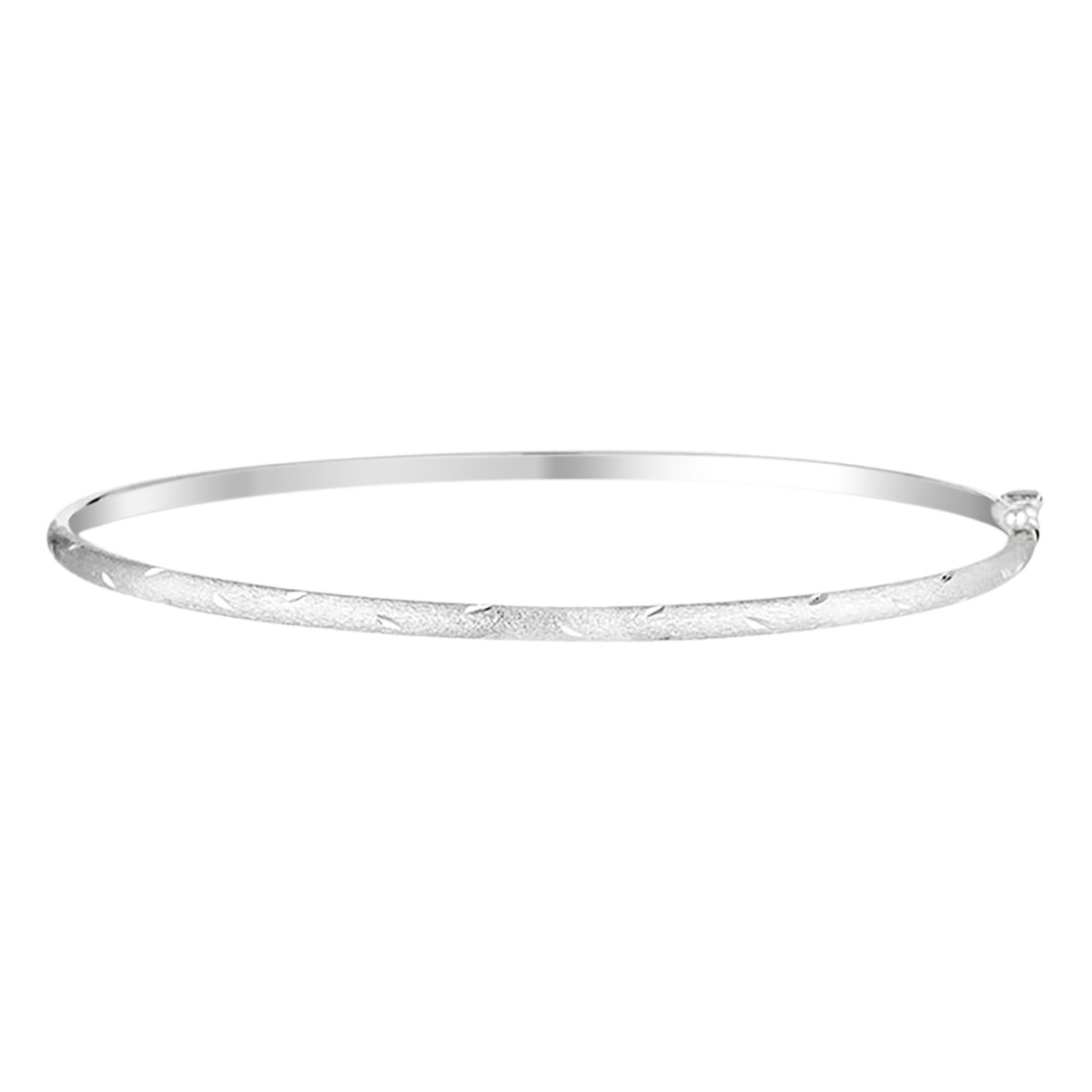 Bracelet jonc Or Blanc "Simple chic" Bracelet "Infinité" Or blanc