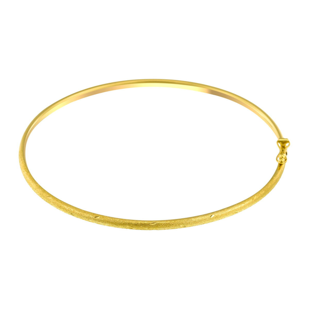 Bracelet jonc Or Jaune Simple chic Bracelet "Cercle d'or" Or jaune