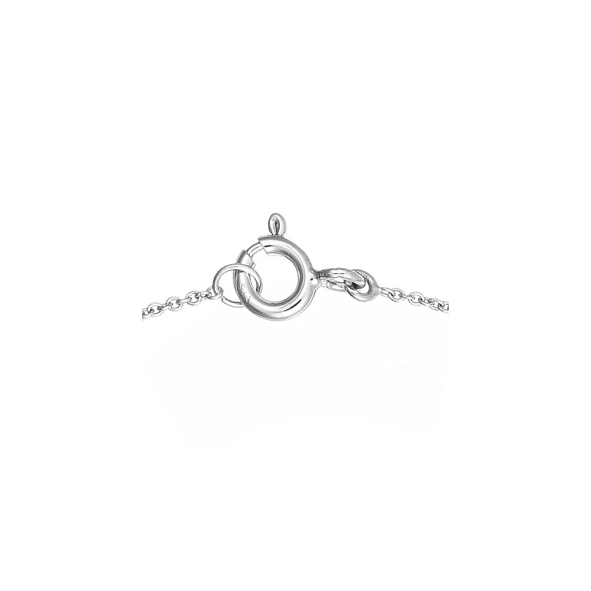 Bracelet chaine Or Blanc et Diamants 0,06 carat "BULLE DE DIAMANTS"