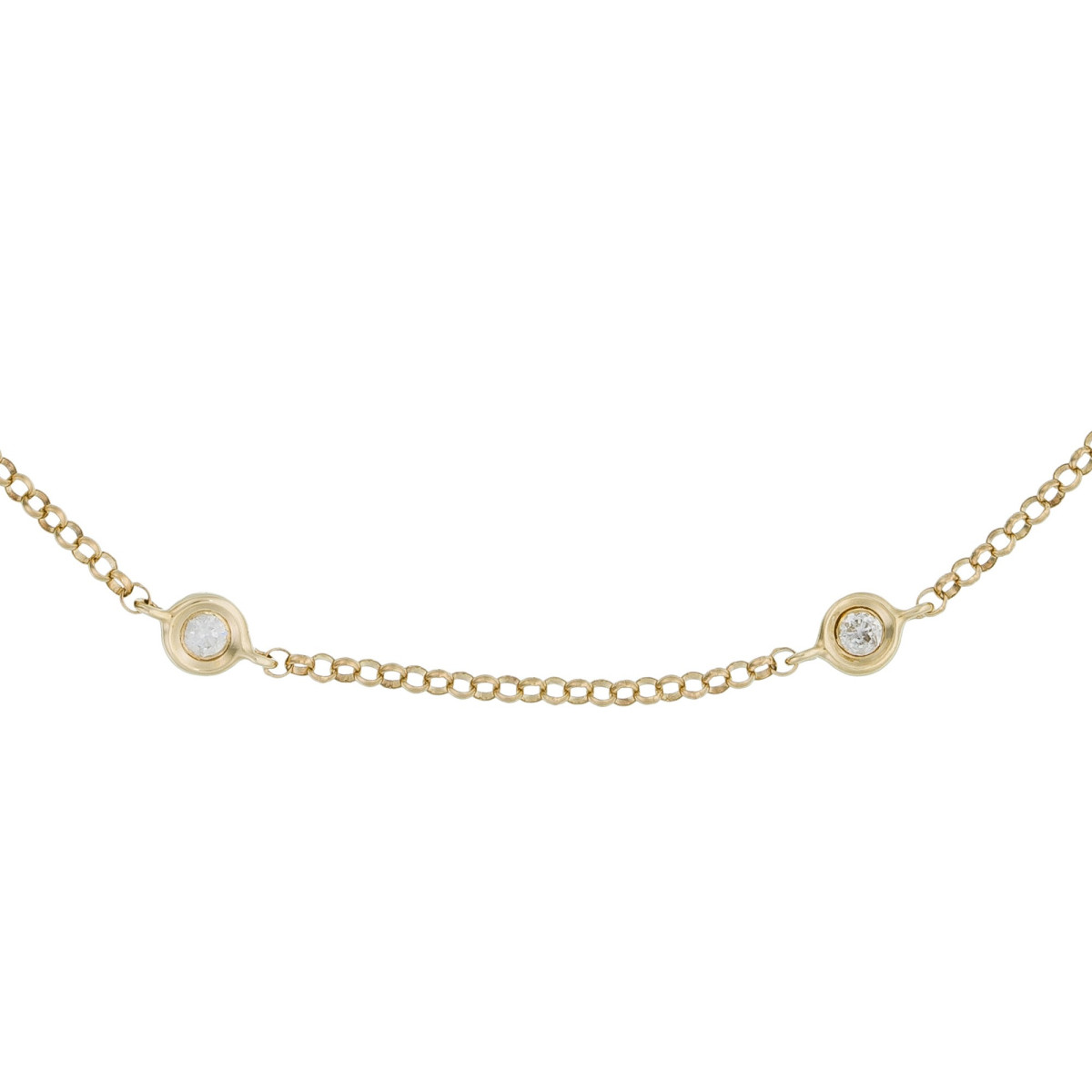 Bracelet Or Jaune et Diamants 0,14 carat "SUNSHINE"
