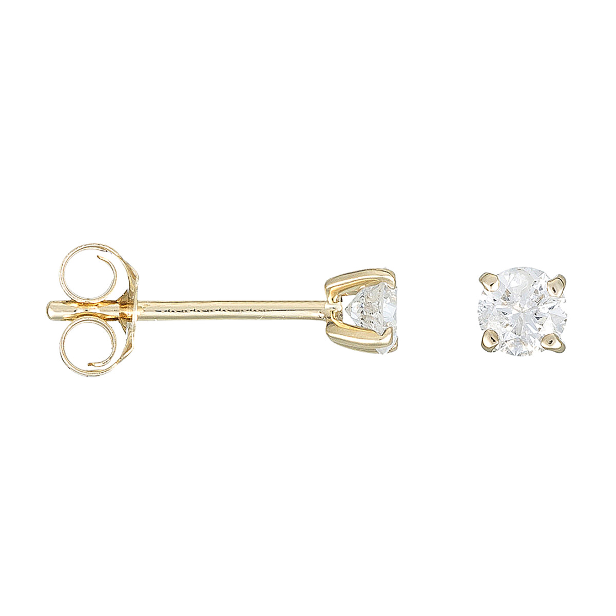 Boucles d'oreilles Or Jaune et Diamants 0,50 carats "Ma puce" Boucles d'oreilles "Athéna Solaire" Or jaune et Diamant