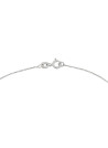 Pendentif Or Blanc, Diamants 0,09 carats et Saphir 0,6 carats "Courtoisie" + chaîne argent offerte