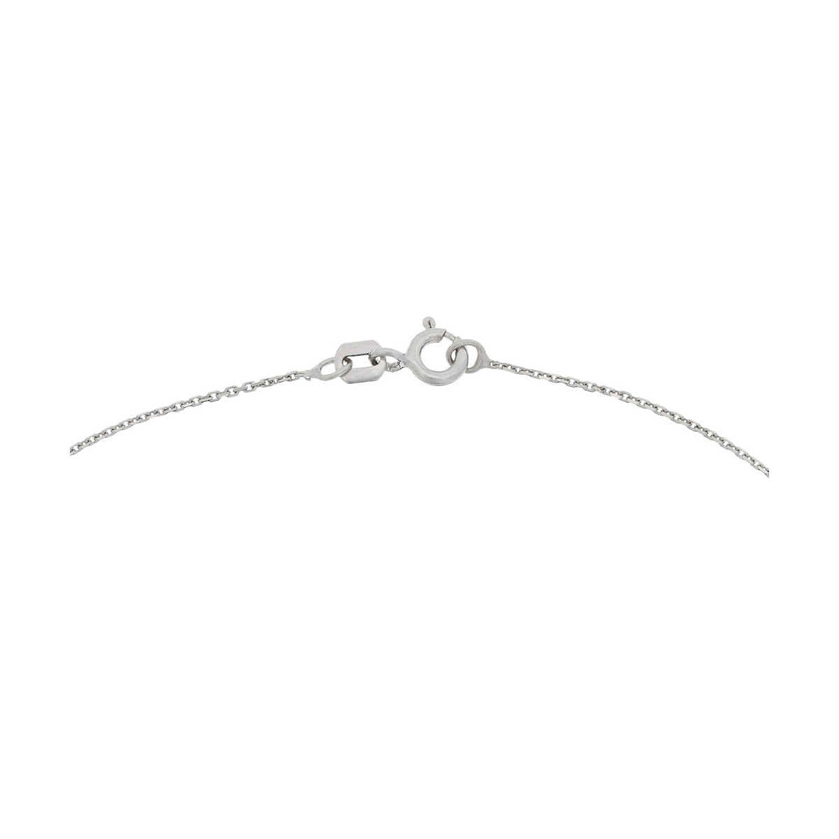 Pendentif "Douceur Brillante" Or blanc et Saphir