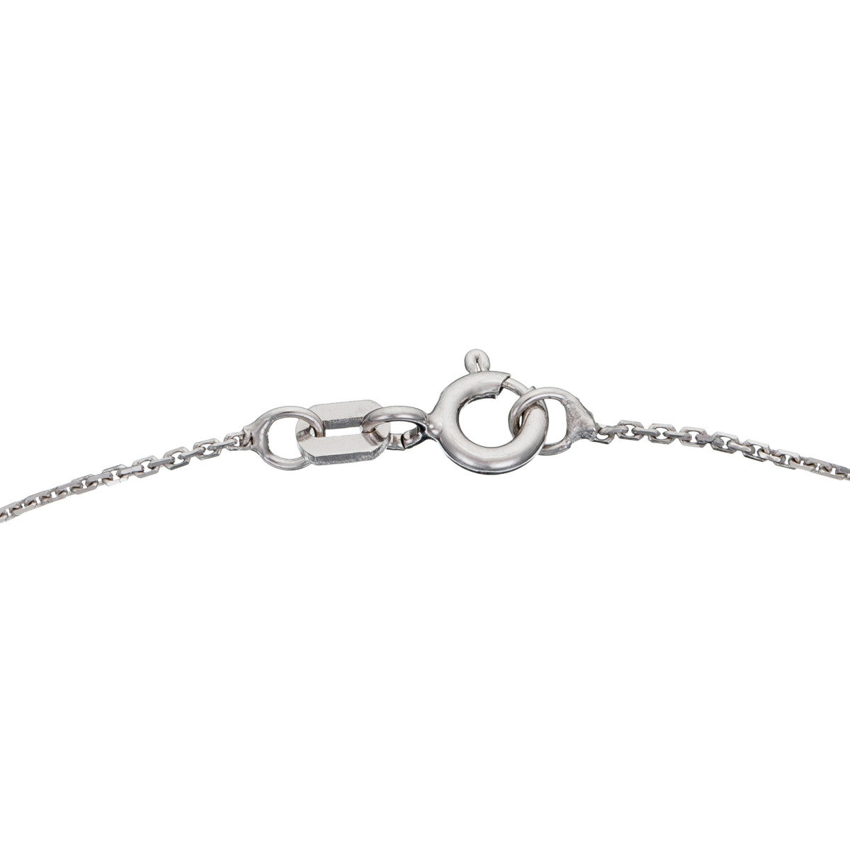 Pendentif Or Blanc et Diamants 0,10 carats "Brillant Luciana" + chaîne argent offerte Pendentif "Douceur Lumineuse" Or blanc et Diamant