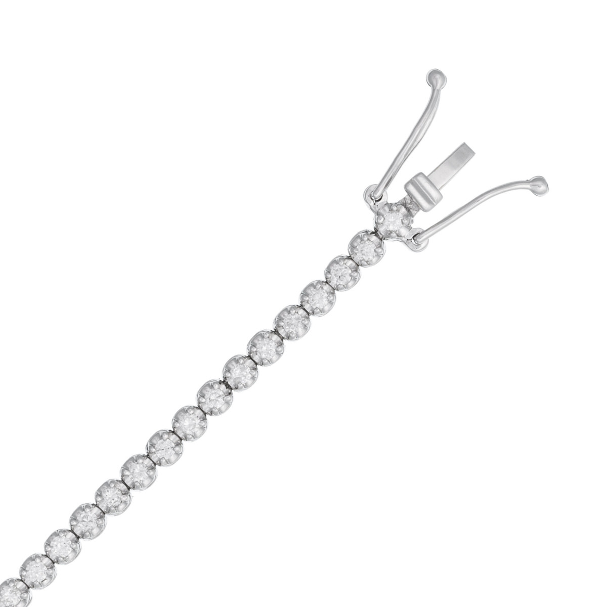 Bracelet Or Blanc et Diamants0,5 carats " Rivière" Bracelet chaine Or Blanc et Diamants 0,5 carat " RIVIÈRE"